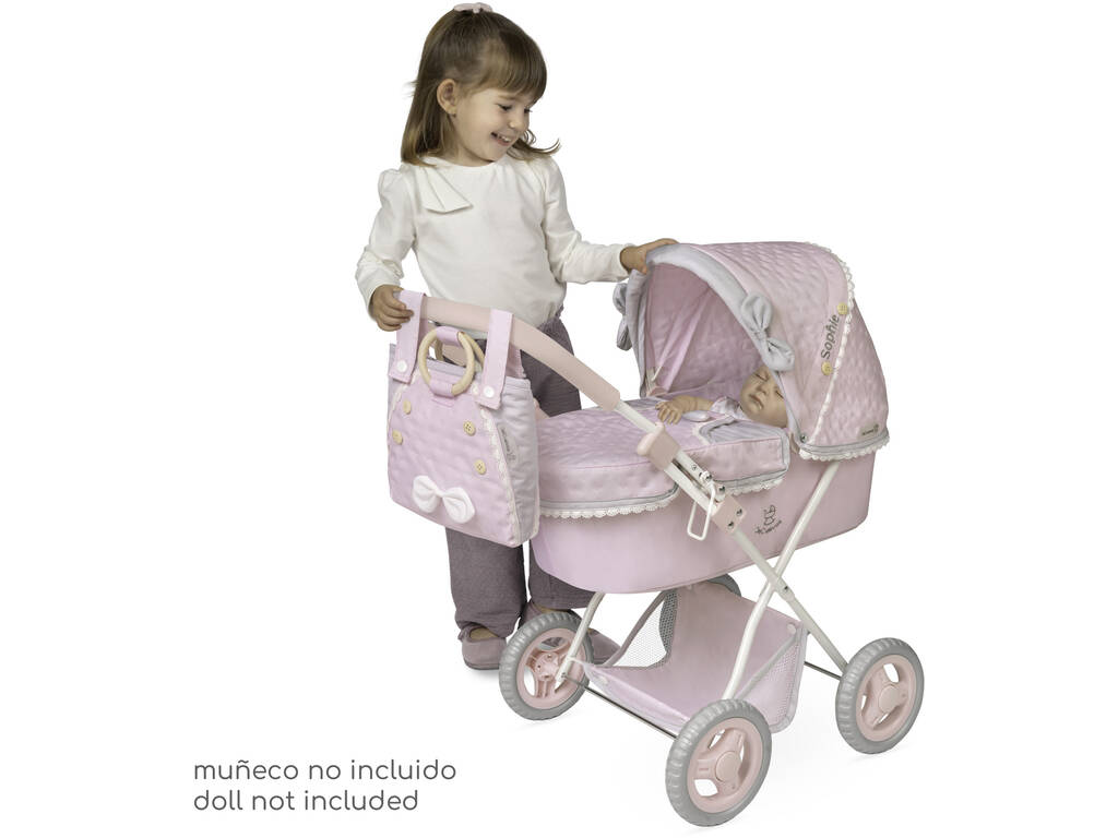 Carrozzina pieghevole Sophie con borsa e ombrellino