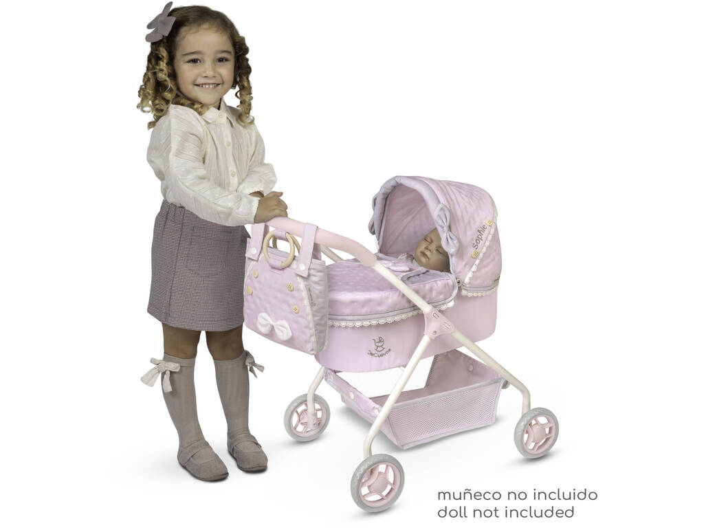 Carrinho de Bonecas Meu Primeiro Carrinho Sophie com Bolsa