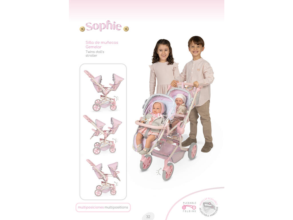 Passeggino gemellare pieghevole Sophie