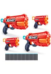 Zuru X-Shot 2 lanceurs Reflex et 2 lanceurs Micro avec 24 fléchettes