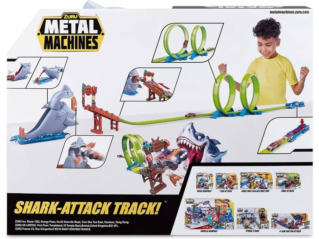 Zuru Metal Machines Playset Shark-Attack Track con veicolo