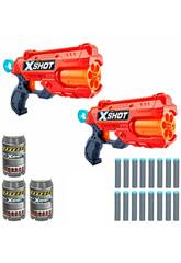Zuru Xshot 2er-Pack Reflex 6 Blaster mit 16 Darts