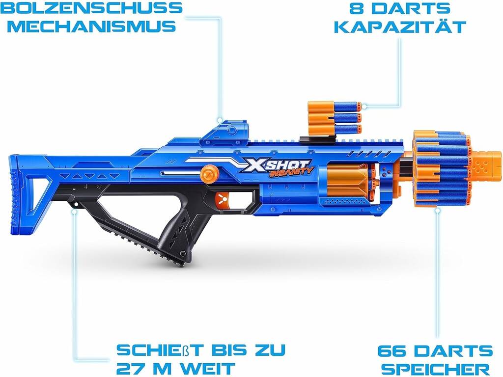 Zuru Xshot Lanciatore Insanity Berzerko con 48 dardi