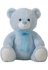Peluche Orso Blu da 50 cm con Fiocco
