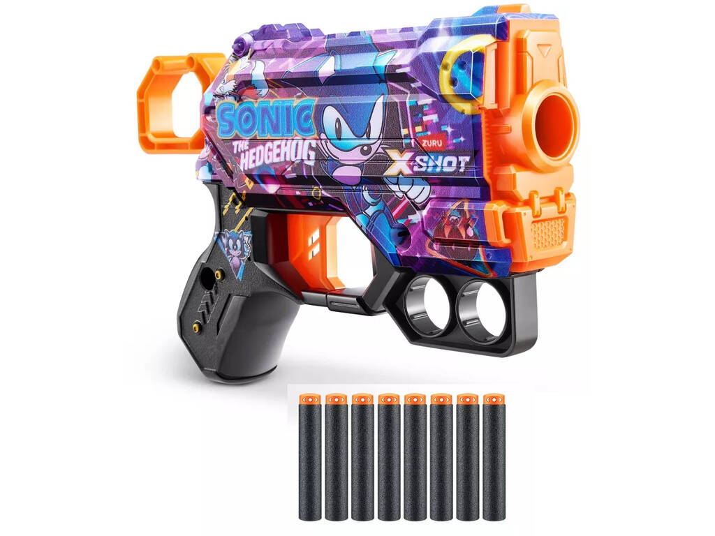 Zuru Xshot Skins Lanciatore Sonic Menace con 8 dardi