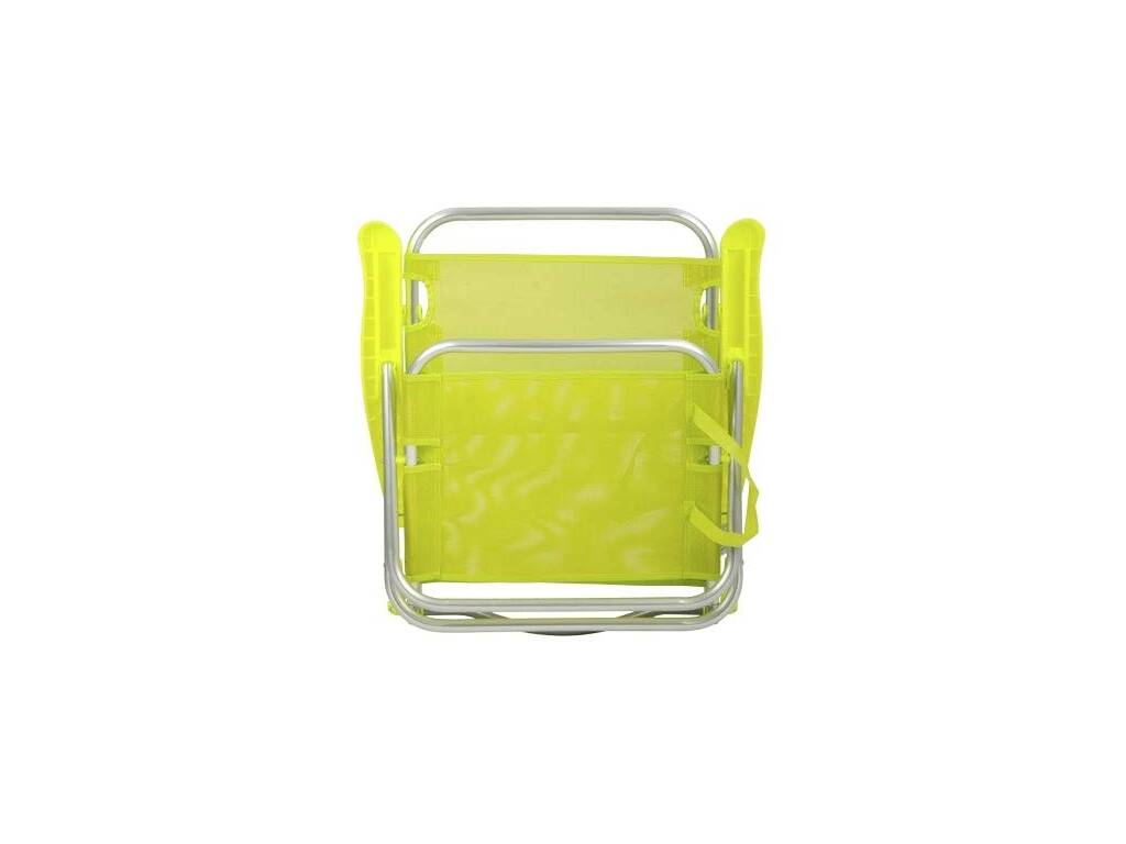 Sedia da spiaggia pieghevole in alluminio verde lime