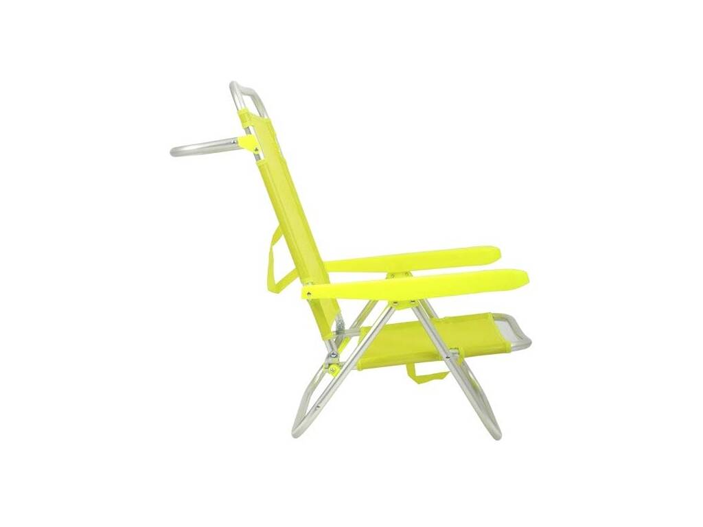 Sedia da spiaggia pieghevole in alluminio verde lime