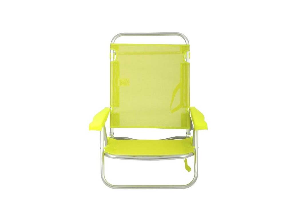 Sedia da spiaggia pieghevole in alluminio verde lime