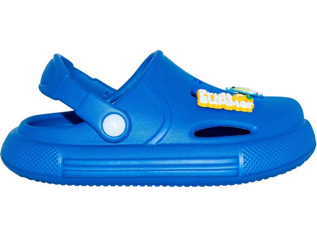 Zoccoli traforati in EVA per bambini blu taglia 27