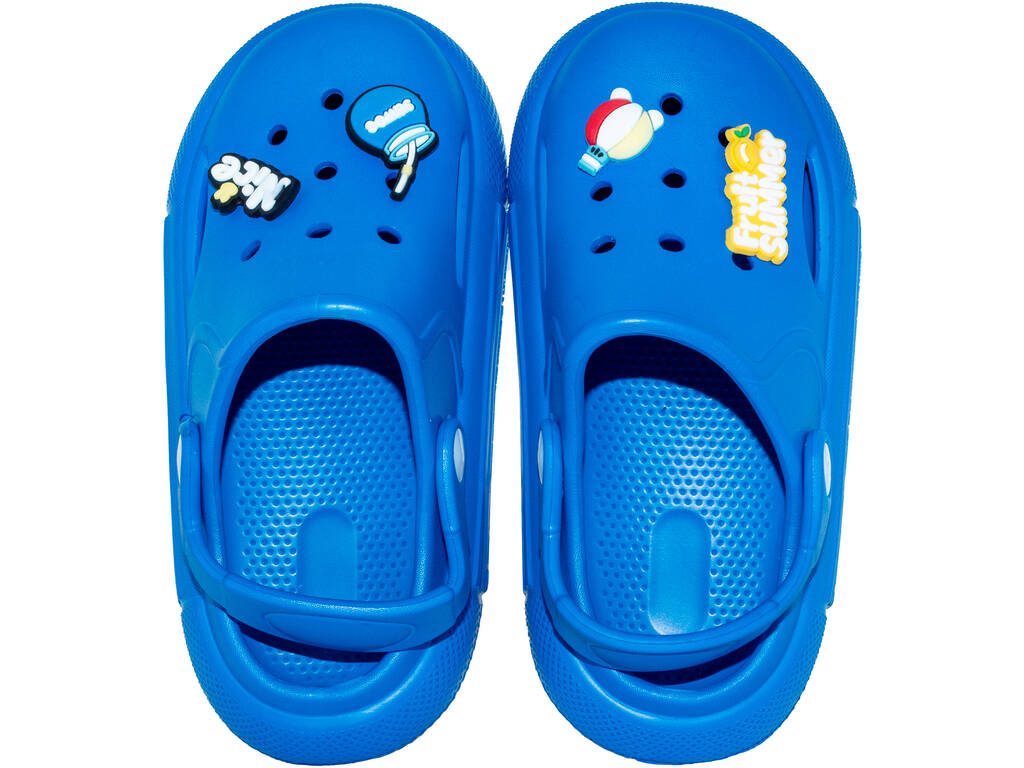 Zoccoli traforati in EVA per bambini blu taglia 30