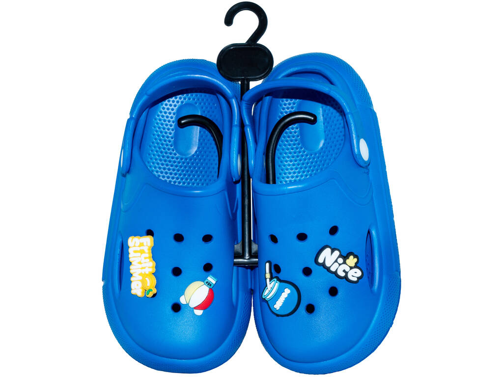Zoccoli traforati in EVA per bambini blu taglia 30