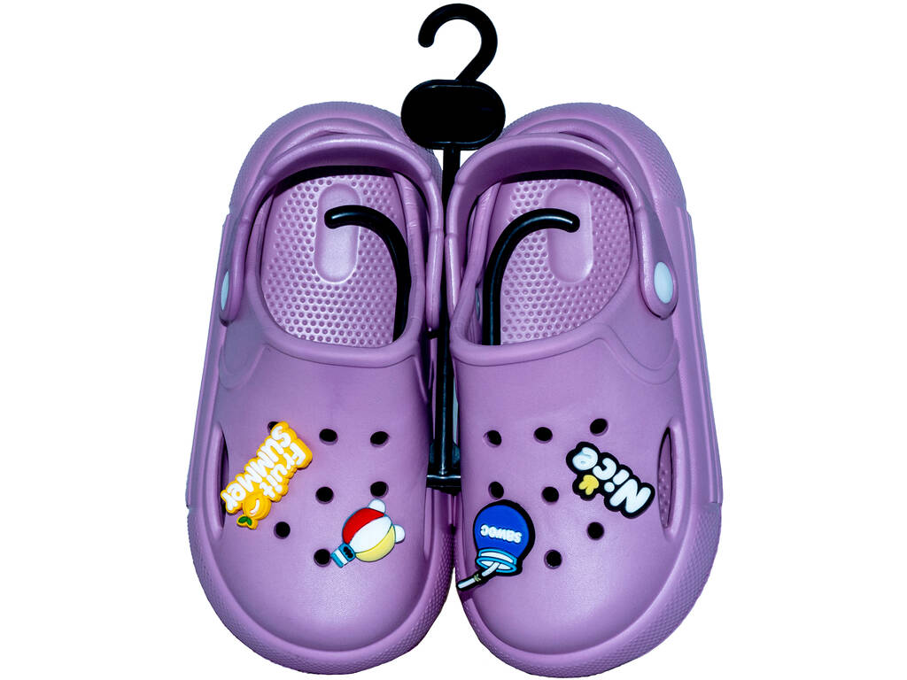 Zoccoli traforati in EVA per bambini, viola, taglia 20