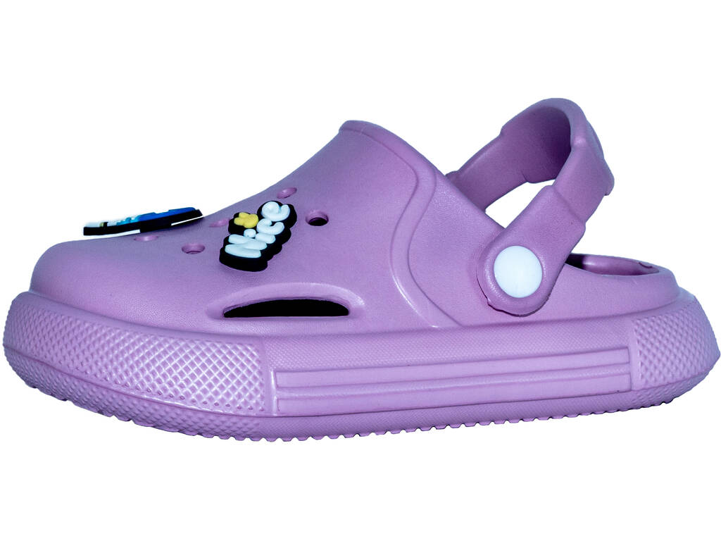 Zoccoli traforati in EVA per bambini, viola, taglia 20