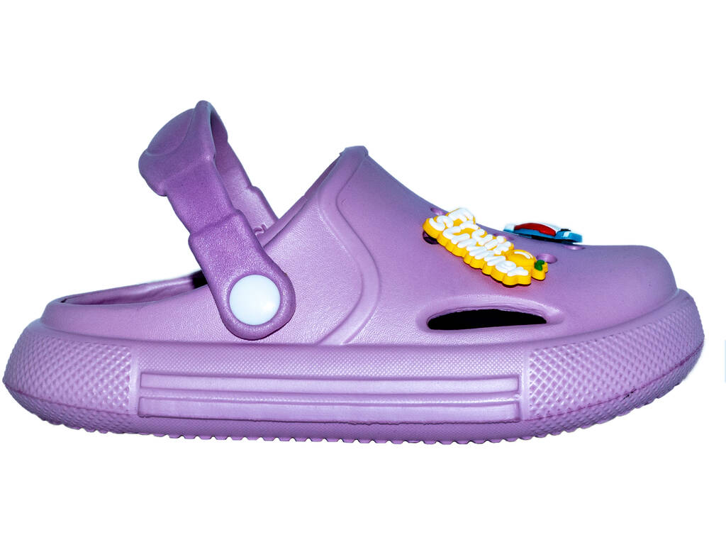 Zoccoli traforati in EVA per bambini, viola, taglia 30