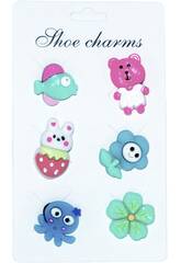 imagen Spille decorative per zoccoli Eva Pack Animali e fiori 6 pezzi