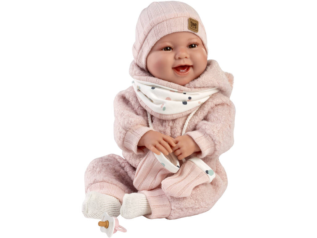 Boneca Bebé Recém-Nascida Tala Sorrisos de 44 cm com Chupeta