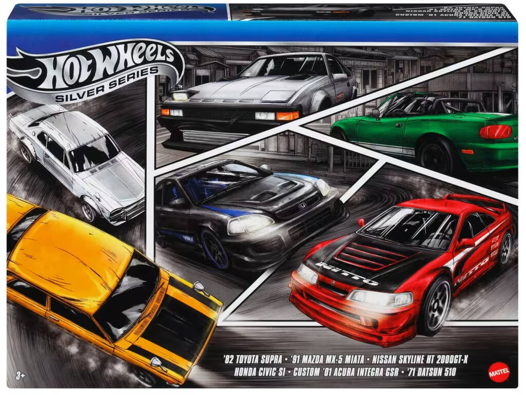 Hot Wheels Premium Silver Series Multipack Esclusivo 6 Auto Streets Of Japan