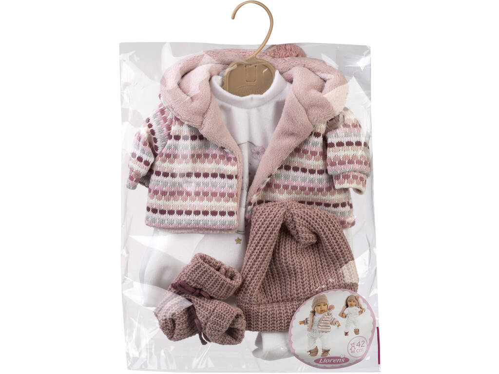 Abito per bambola da 42 cm con giacca con cappuccio e berretto