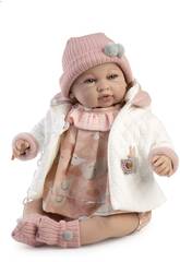 Bambola Piangente Sara Neonato da 50 cm con cappottino