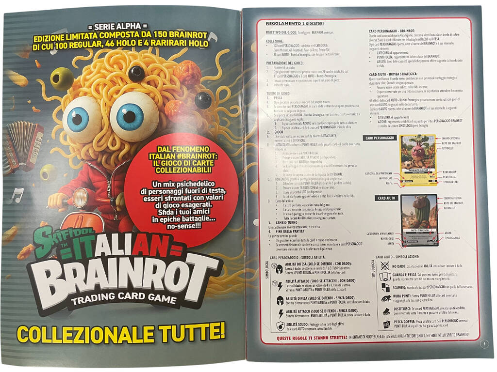 BrainRot Italian Universo Psichedelico TCG Pack Album con busta