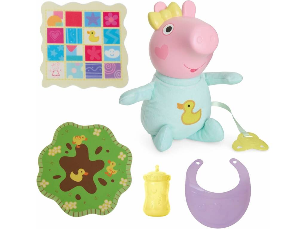 Peppa Pig Evie Gruñidos y Abrazos de 20 cm con Sonidos