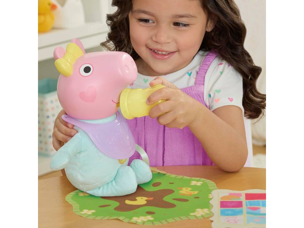 Peppa Pig Evie Gruñidos y Abrazos de 20 cm con Sonidos