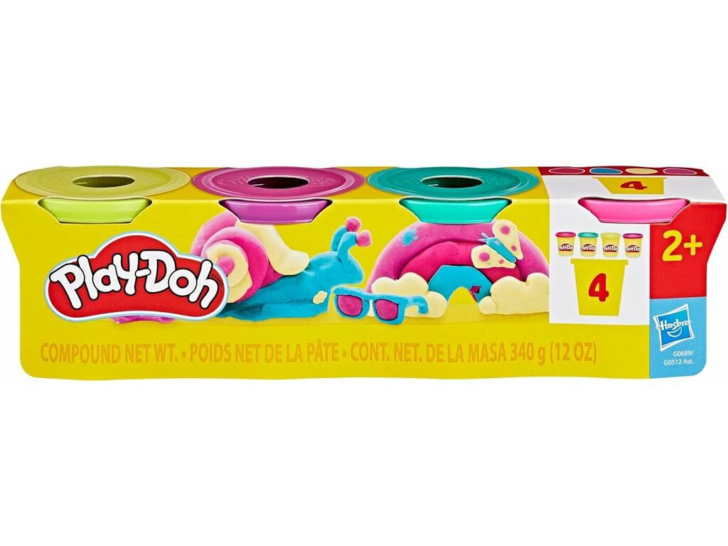 Play-doh Set 4 barattoli di plastilina