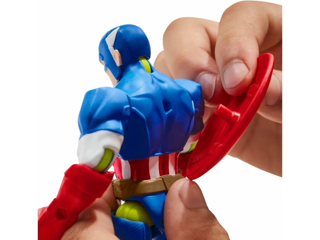 Marvel MixMashers Figura base Capitan America con accessori