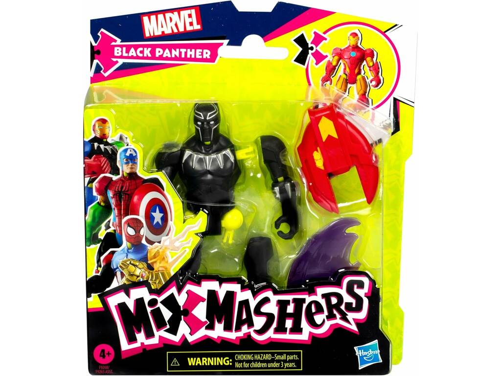 Marvel MixMashers Figura base Black Panther con accessori