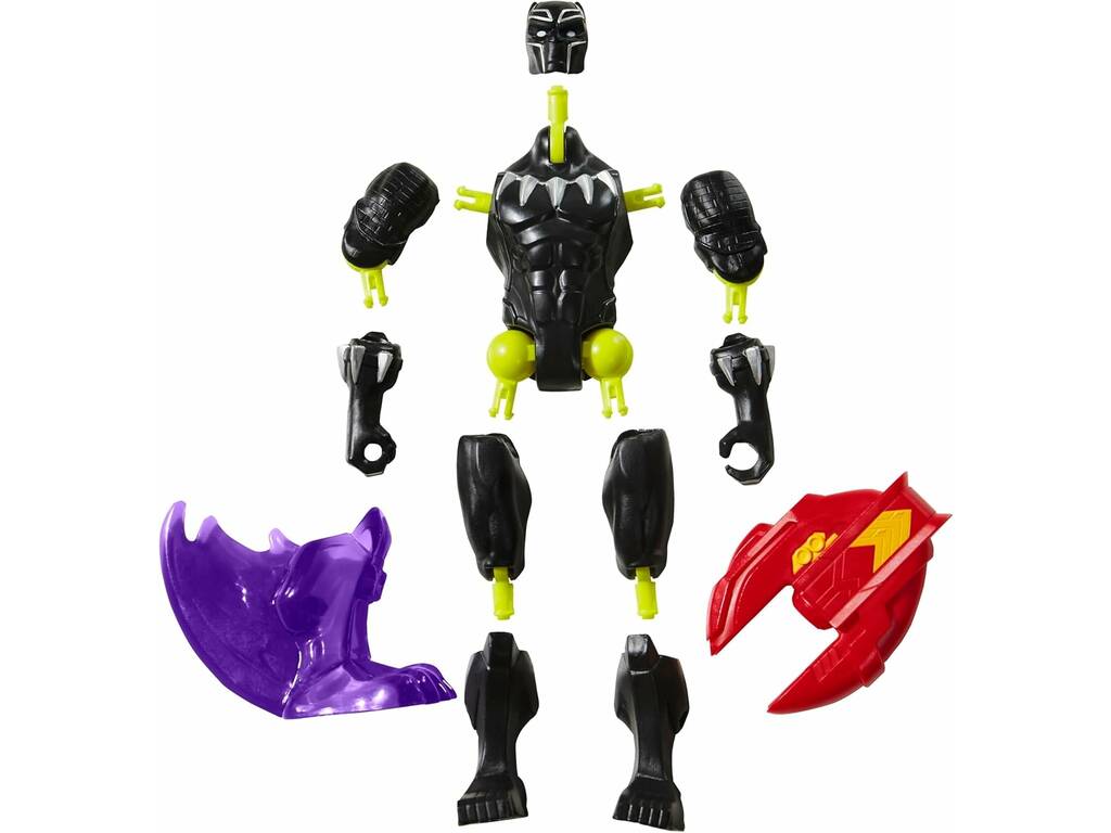 Marvel MixMashers Figura base Black Panther con accessori