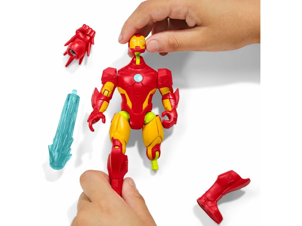 Marvel MixMashers Figura base Iron Man con accessori