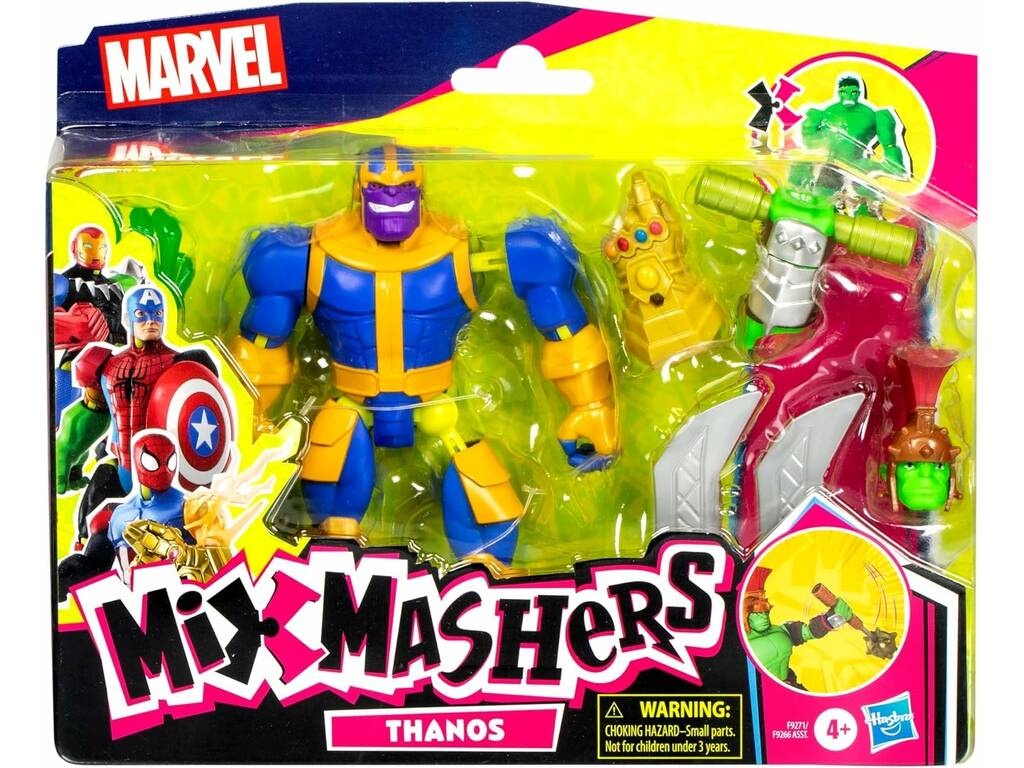 Marvel MixMashers Figura Deluxe Thanos con accessori
