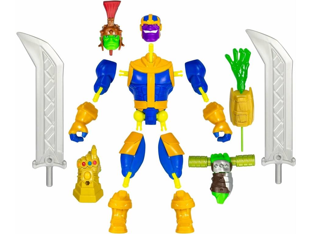 Marvel MixMashers Figura Deluxe Thanos con accessori