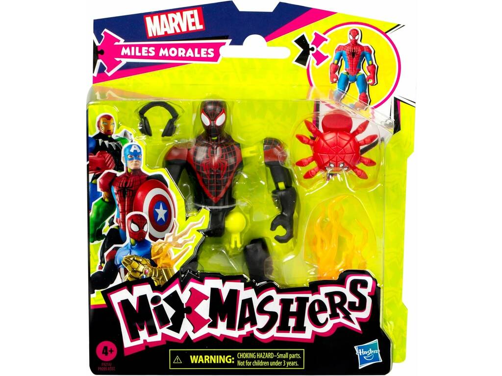 Marvel MixMashers Figura base Miles Morales con accessori
