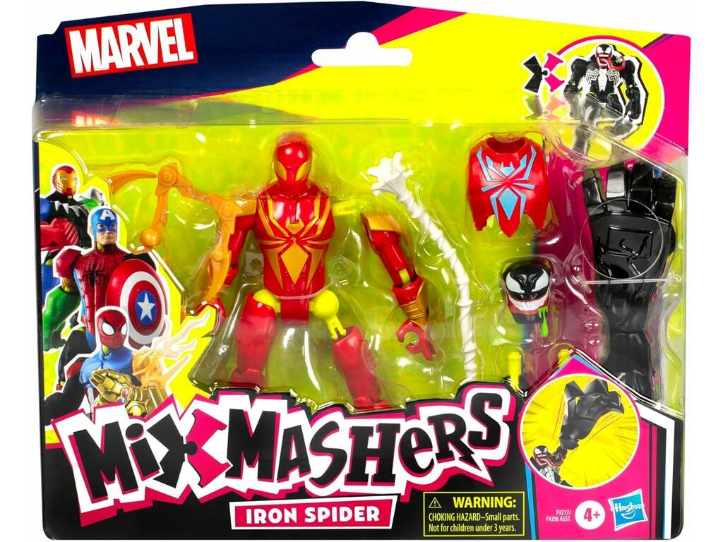 Marvel MixMashers Figura Deluxe Iron Spider con accessori