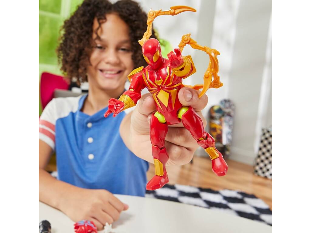 Marvel MixMashers Figura Deluxe Iron Spider con accessori