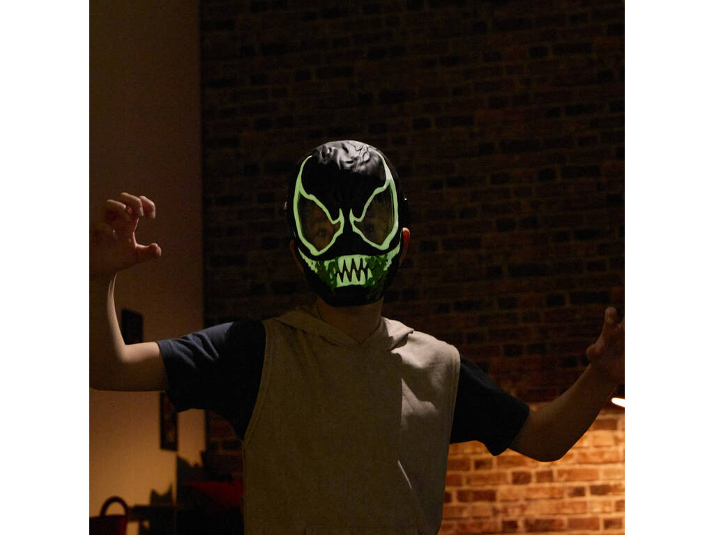 Marvel Spiderman Maschera Venom fluorescente con suoni