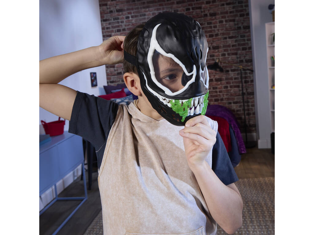 Marvel Spiderman Maschera Venom fluorescente con suoni