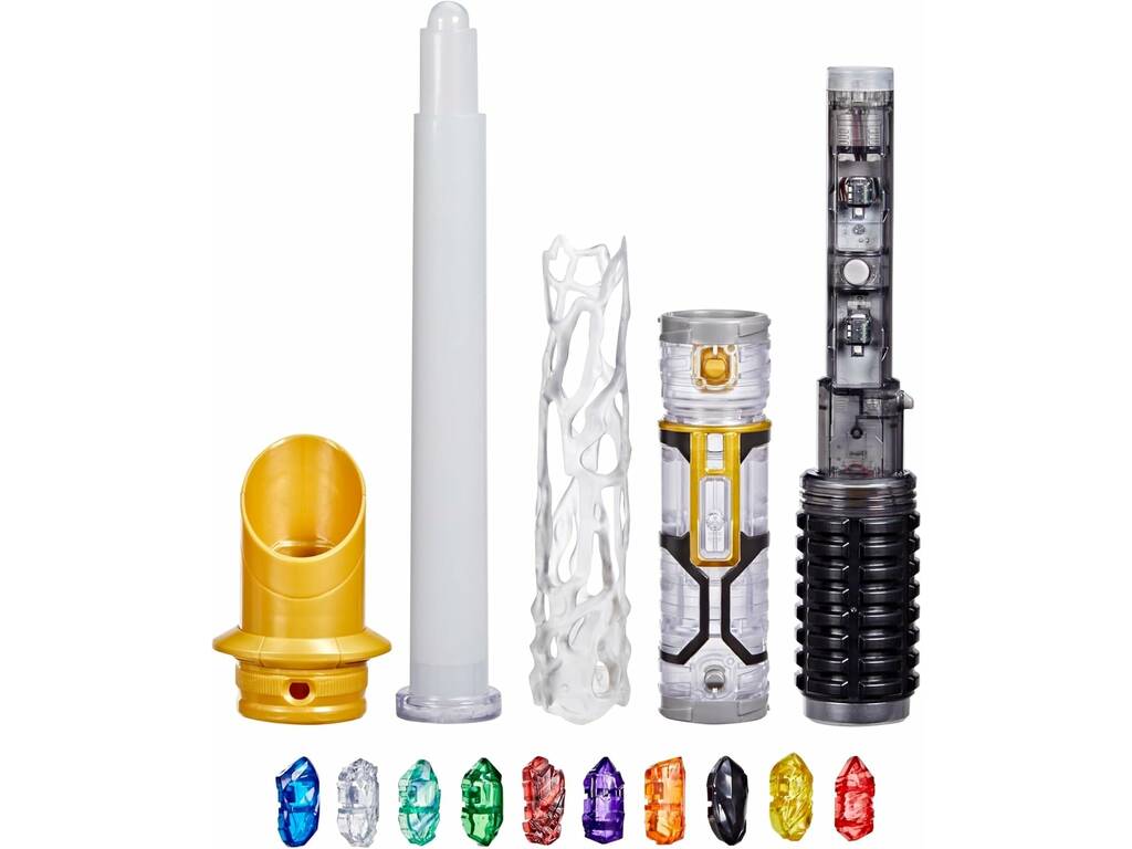 Star Wars Cristallo di Potere Spada Laser con Cristalli di Potere, Luce e Suoni