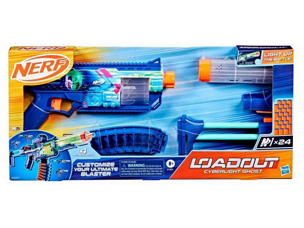 Nerf Loadout Lanciatore Cyberlight Ghost con 24 dardi