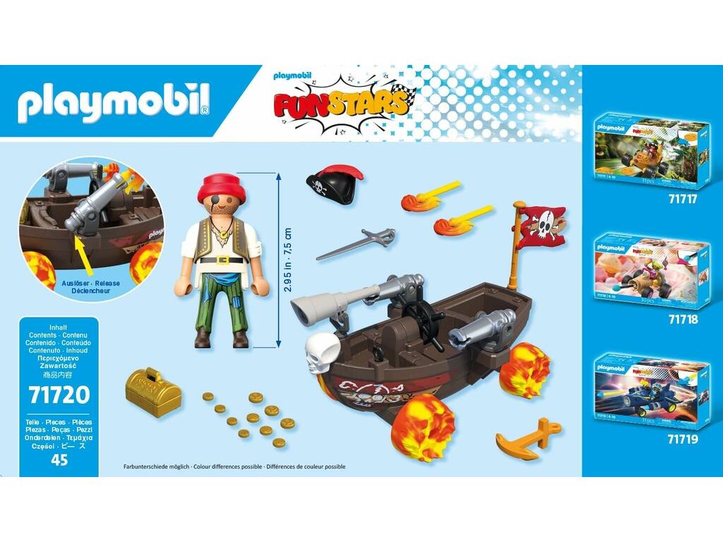 Playmobil FunStars Racing Barco Pirata