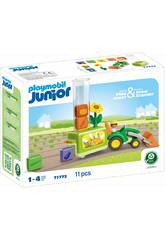 Playmobil Junior Traktor mit Sämaschine zum Be- und Entladen