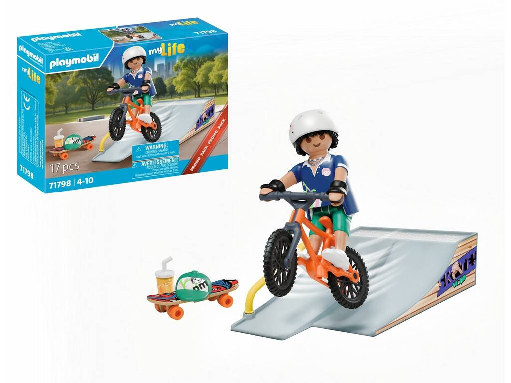 Playmobil Snowboarder con Rampa