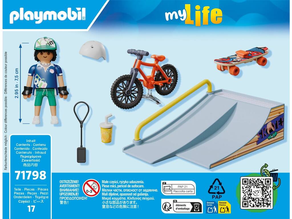 Playmobil Snowboarder con Rampa