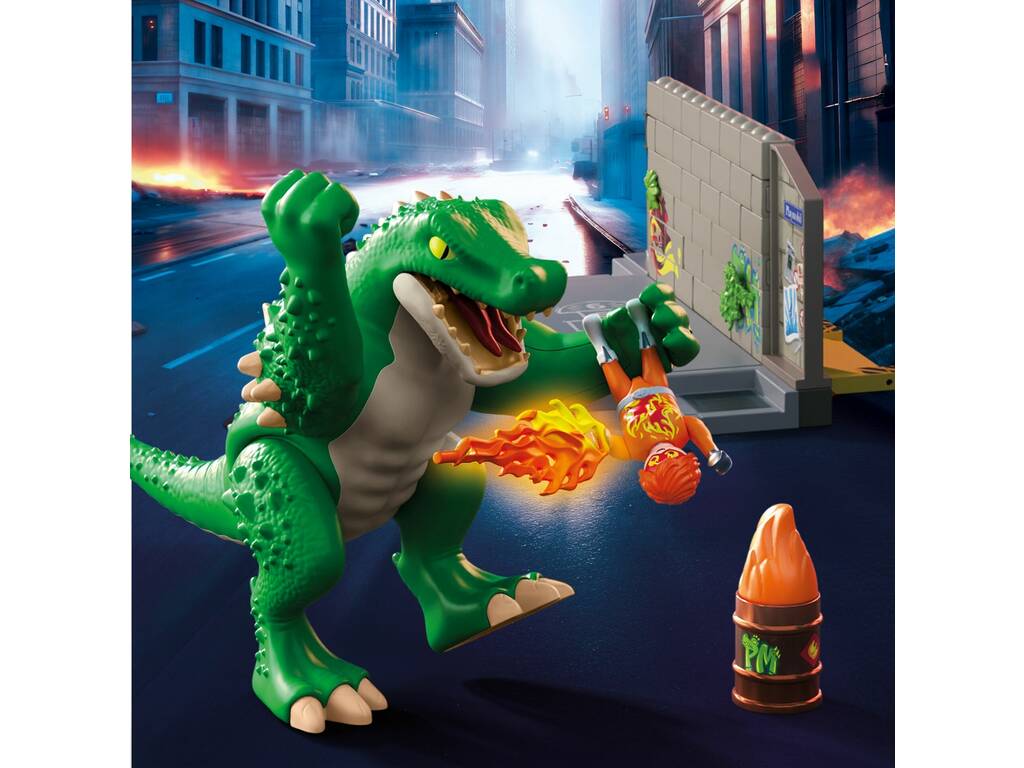 Playmobil Héros combat contre le lézard géant