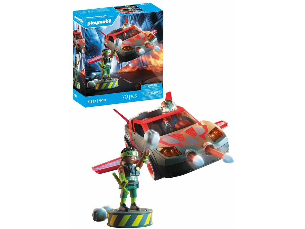 Playmobil Heroes avec véhicule volant