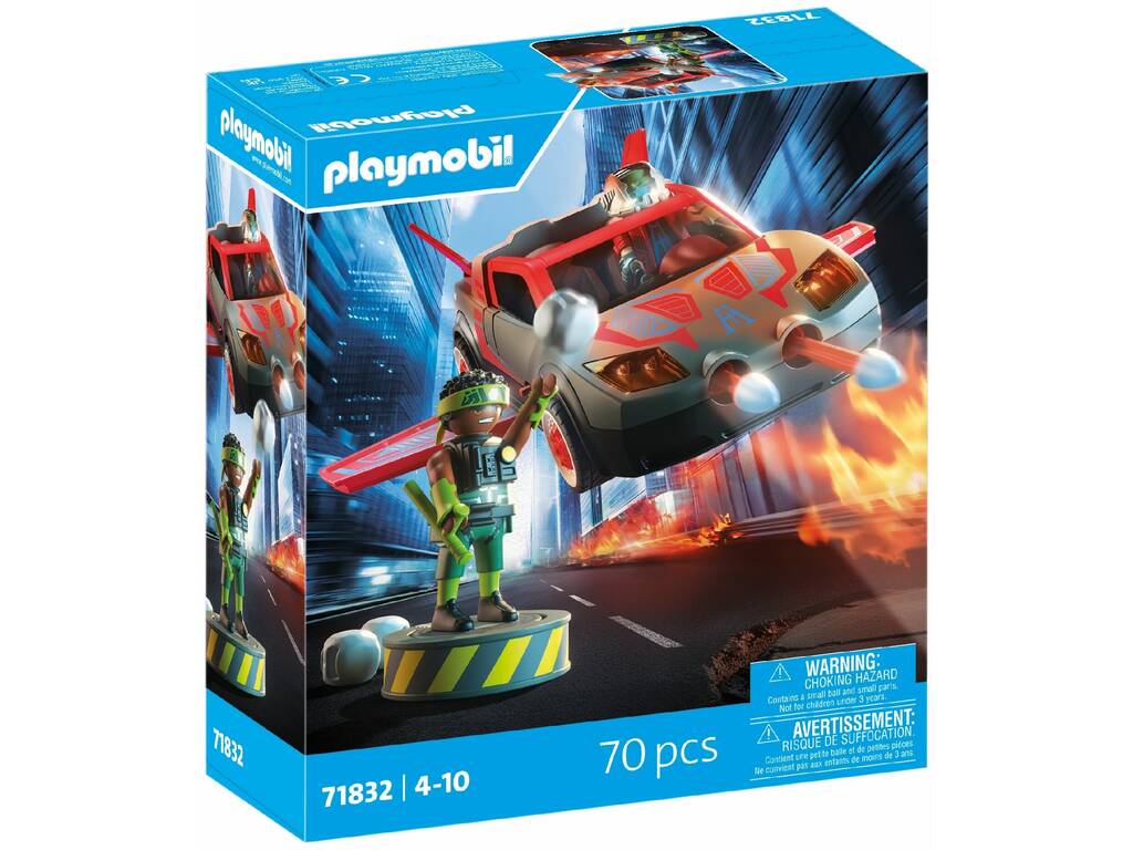 Playmobil Heroes avec véhicule volant
