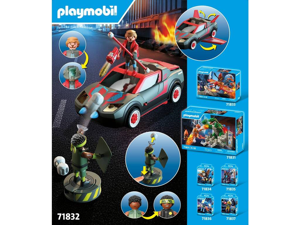 Playmobil Heroes avec véhicule volant