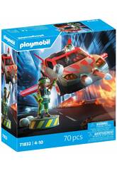 Playmobil Heroes avec véhicule volant