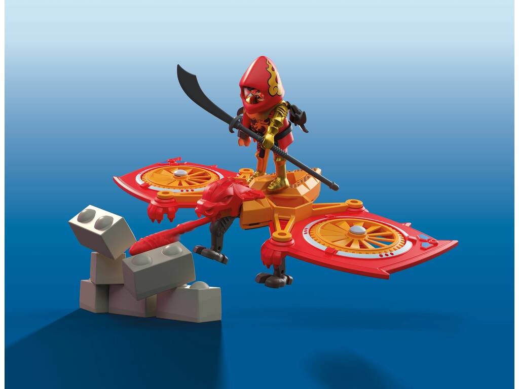 Playmobil Held mit Drohne gegen bösen Ninja